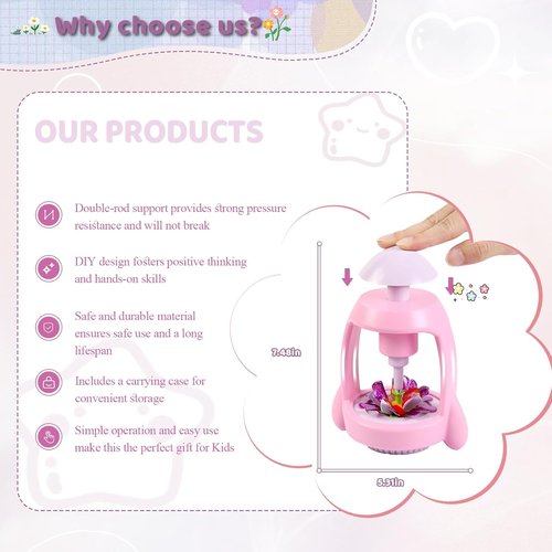 Bsgifts DIY Flower Press Kit - Creative Fabric Flower Making Toy for Kids Ages 3-12 | Perfect Arts & Crafts Gift