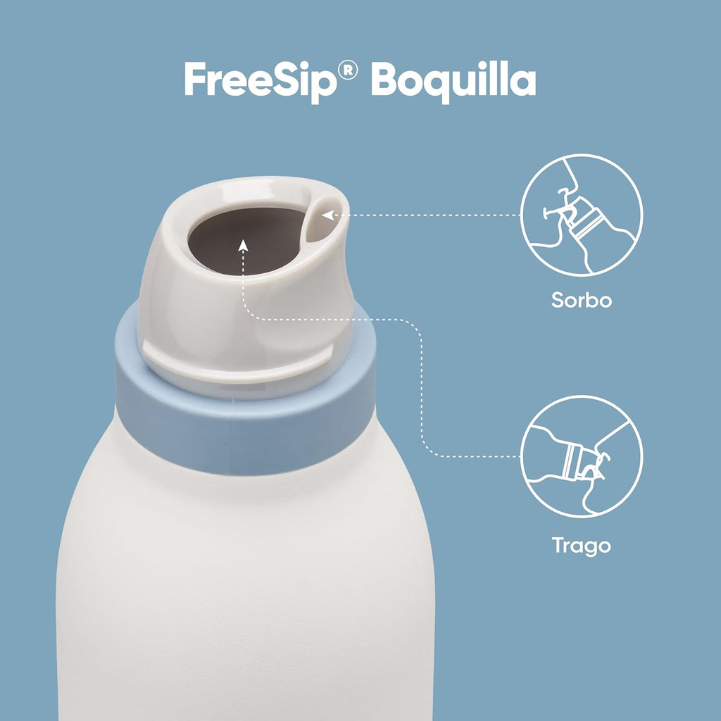 Owala FreeSip Twist Insulated Stainless Steel Water Bottle - BPA-Free, 24 oz, Green/White (Iced Breeze) for Sports & Travel