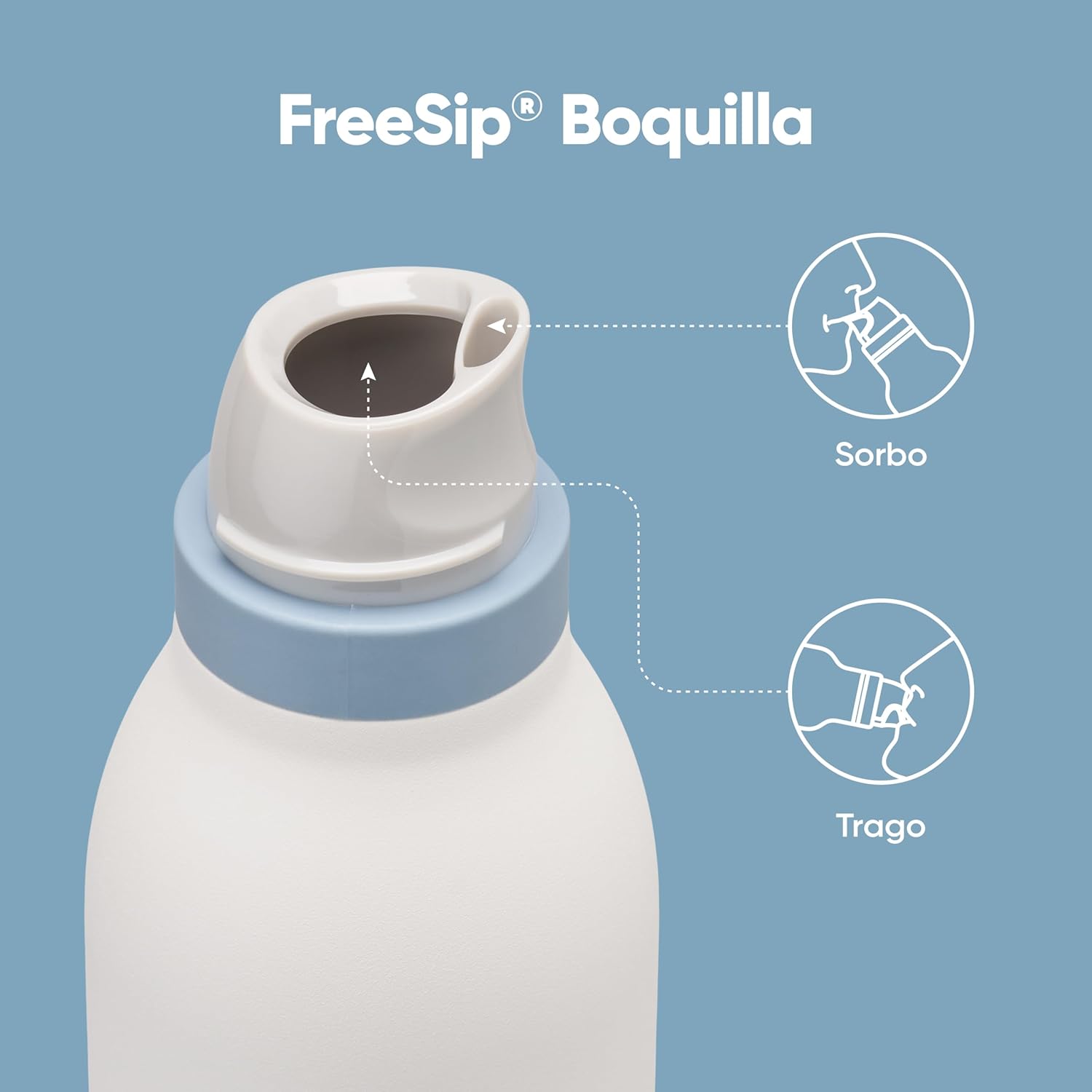 Owala FreeSip Twist Insulated Stainless Steel Water Bottle - BPA-Free, 24 oz, Green/White (Iced Breeze) for Sports & Travel