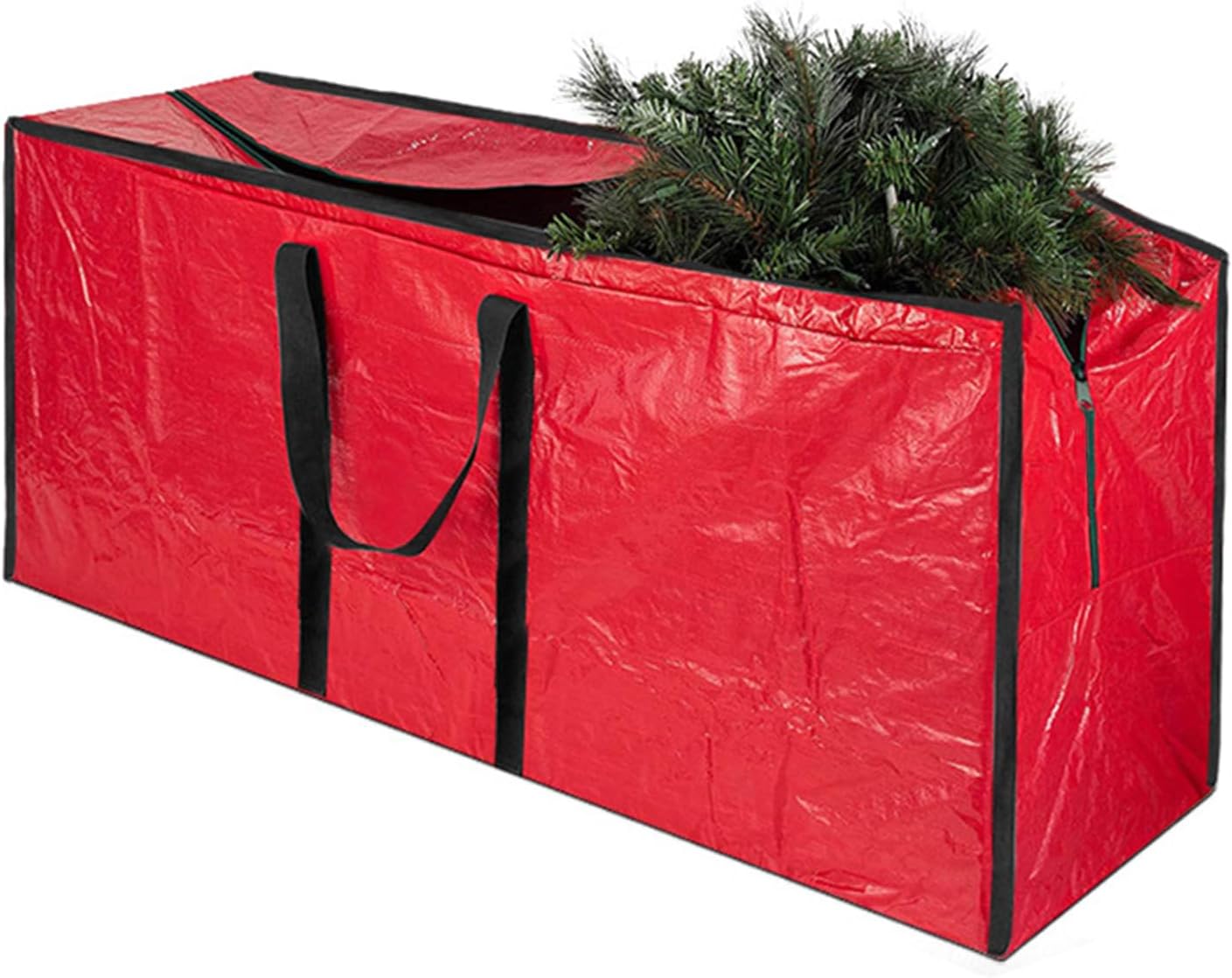 Christmas Tree Storage Bag - Waterproof Heavy-Duty Organizer for Up to 9ft Artificial Trees | Large Red with Reinforced Handles