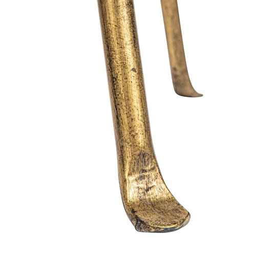 Metal Martini Cocktail Table, Antique Brass