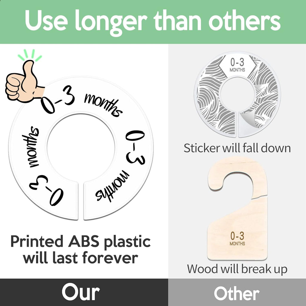 Pro Goleem Baby Closet Dividers - Unisex Organizer for Nursery Clothes | 6 PCS Fits 1.5" Rod