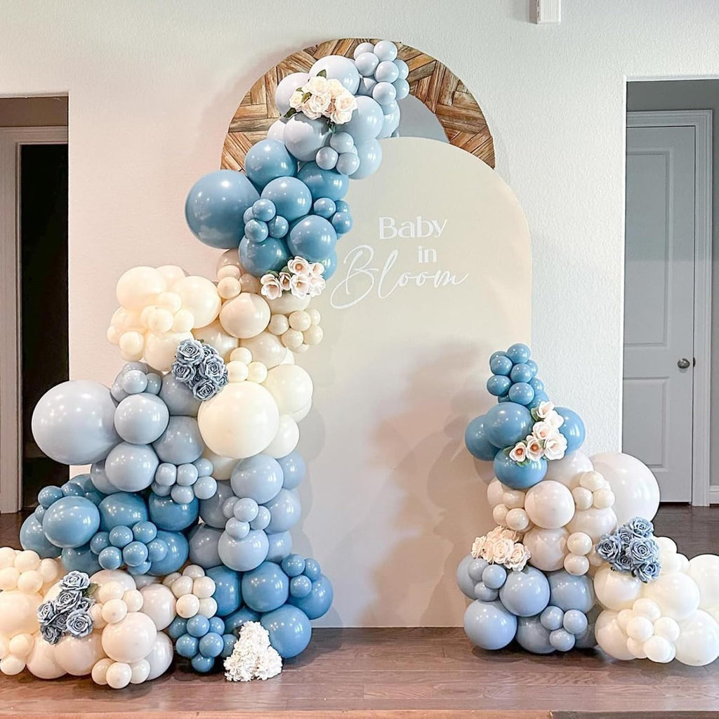 Regine Switzerland Dusty Blue Balloons - 12 Inch Slate Blue | 50pcs for Bridal Shower & Baby Reveal