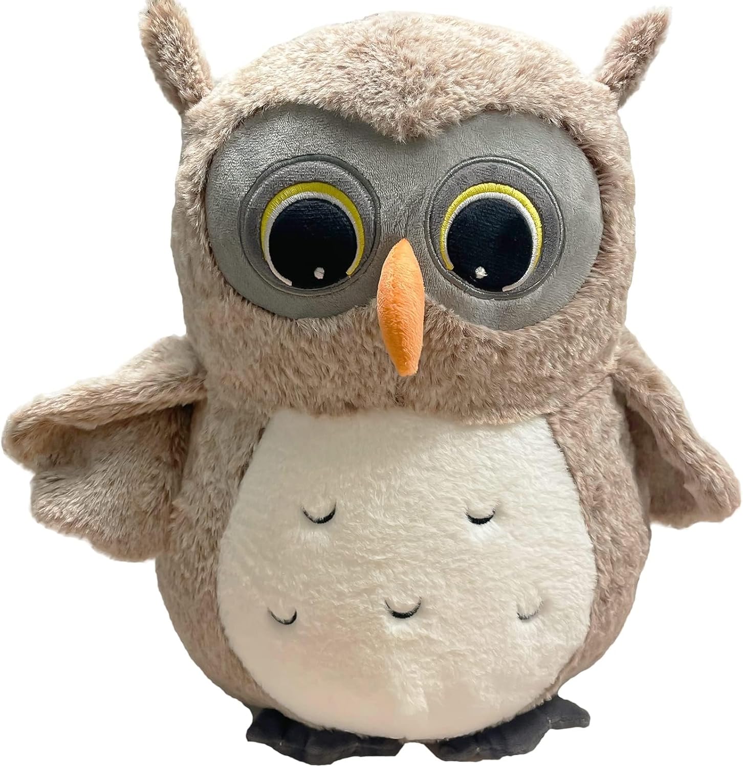 Ryttir Chubby Gray Owl Stuffed Animal - 15.7 Inch Plush Toy for Kids & Room Decor | Perfect Gift for Owl Lovers