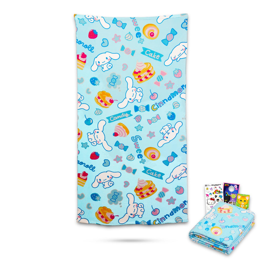 SANRIO Hello Kitty and Friends Towel Set for Kids - Bundle with Hello Kitty & Friends Cinnamoroll Microfiber Towel Plus More Gift Set for Girls