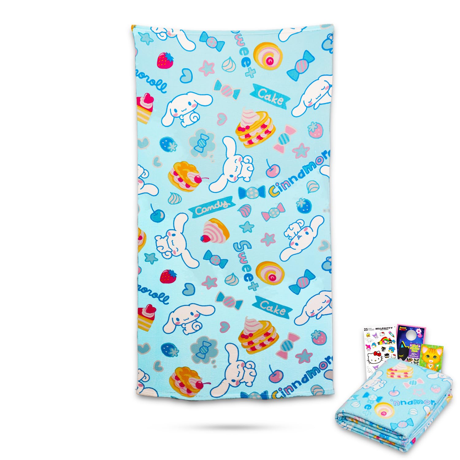 SANRIO Hello Kitty and Friends Towel Set for Kids - Bundle with Hello Kitty & Friends Cinnamoroll Microfiber Towel Plus More Gift Set for Girls