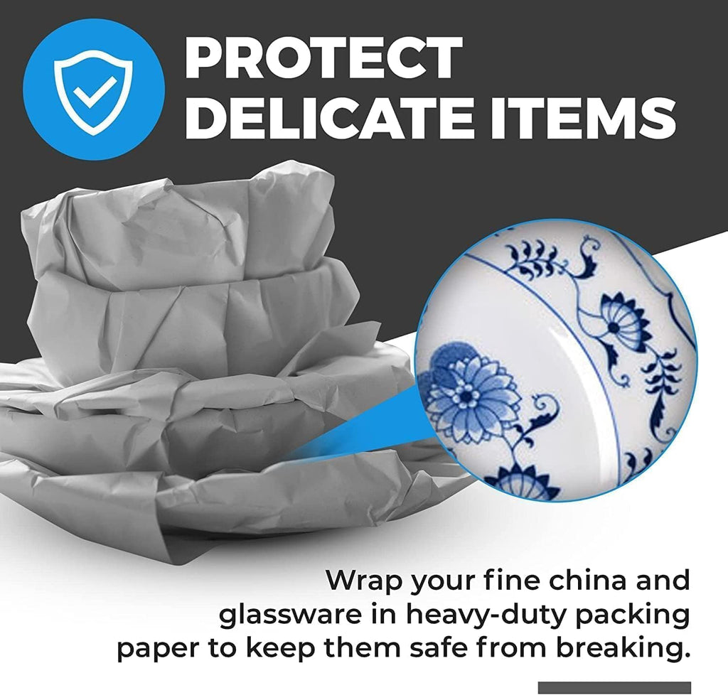 Packing Paper - 100 Sheets Newsprint for Moving & Wrapping | Essential Packing Supplies (12 x 24 in)
