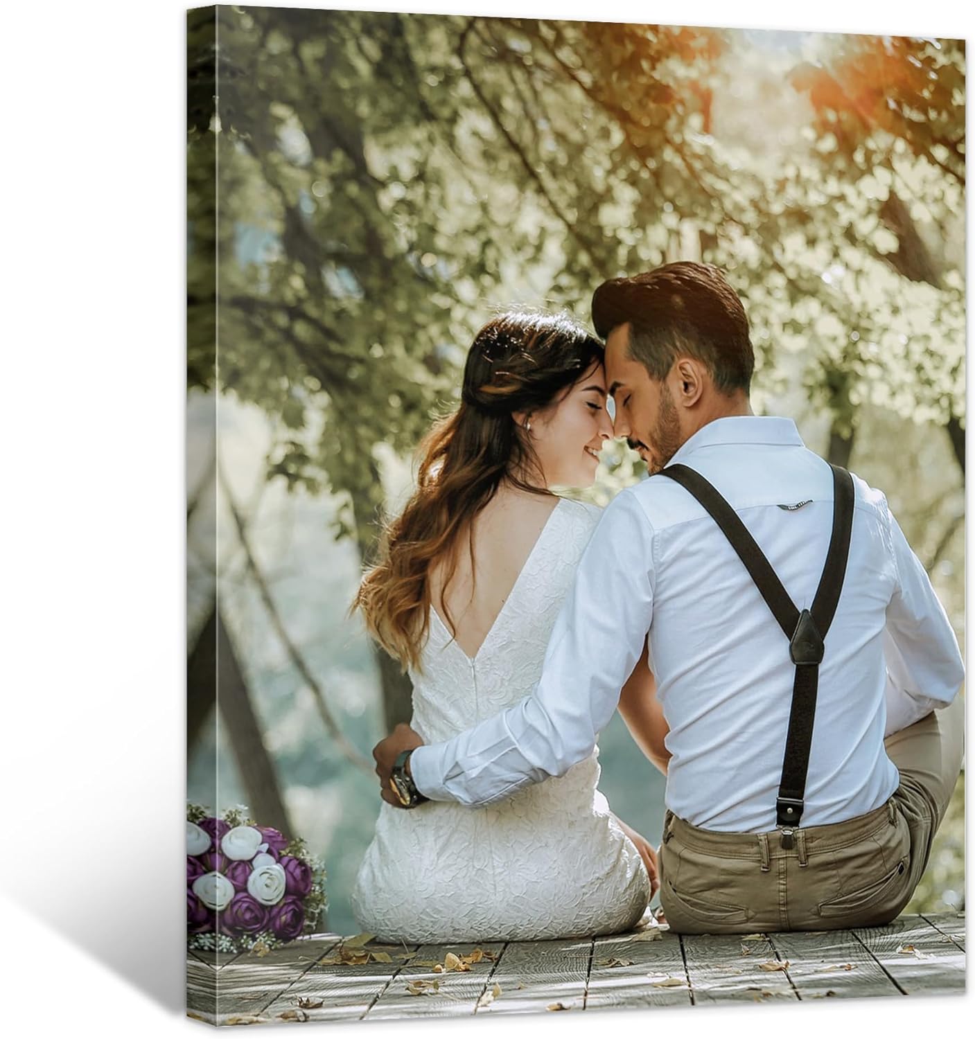 WEGA Custom Canvas Prints - Personalized Photo Wall Art | Framed 8x10 for Family, Pets & Weddings