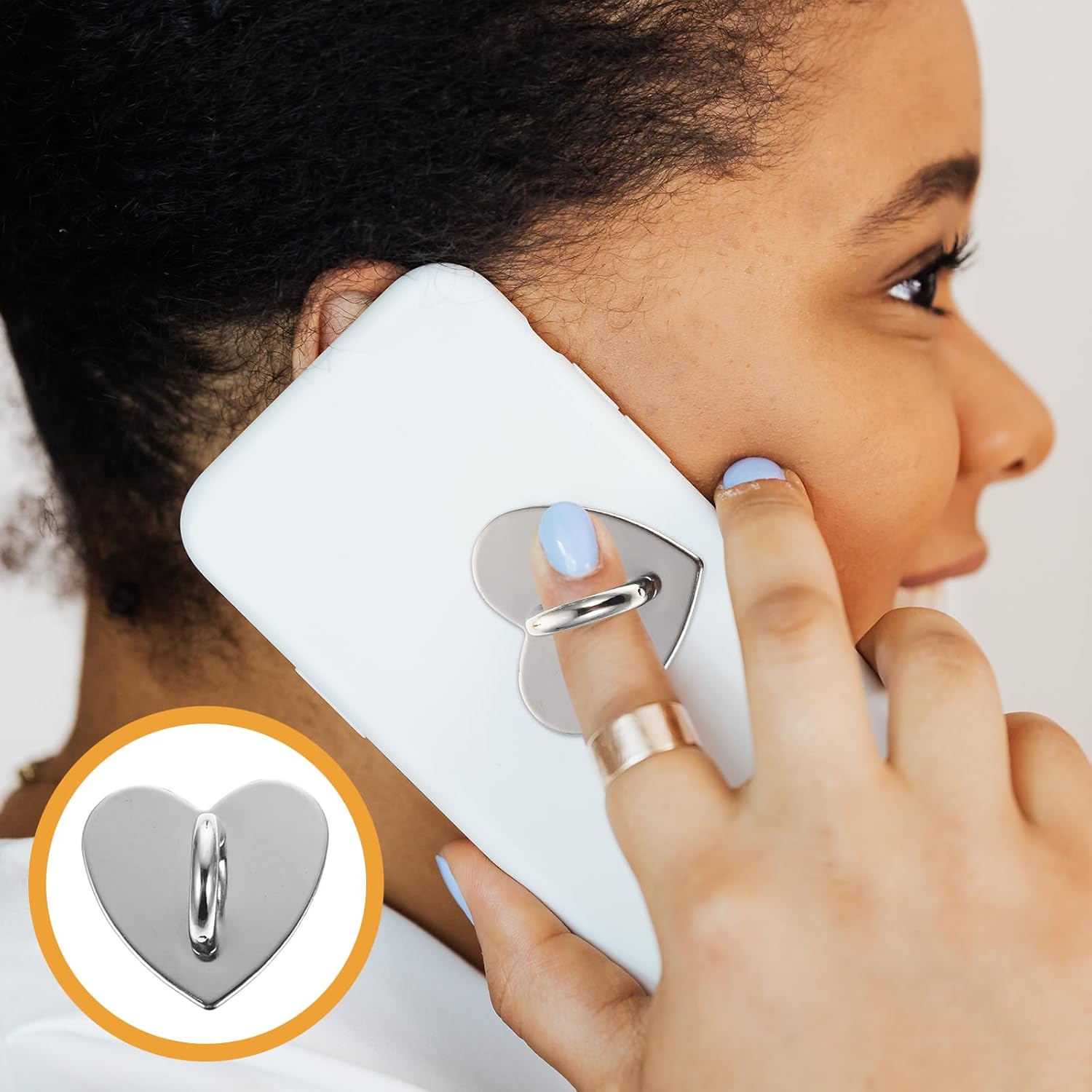 Uonlytech Heart-Shaped Phone Case Buckles - 48 Pcs Lightweight Decor Accessories for Cellphone Covers