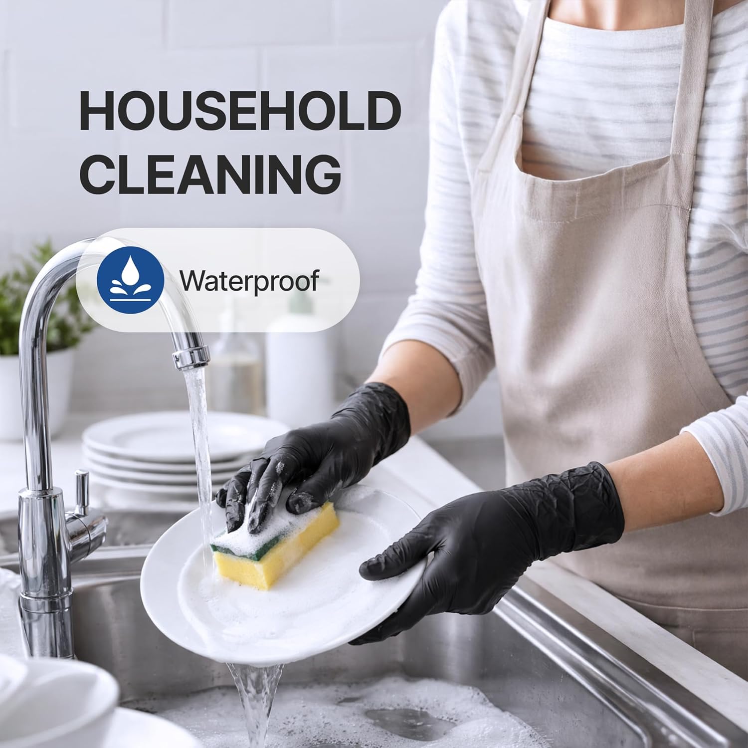 Schneider Vinyl Synthetic Exam Gloves - 4 Mil Latex-Free Disposable Gloves for Medical & Food Prep