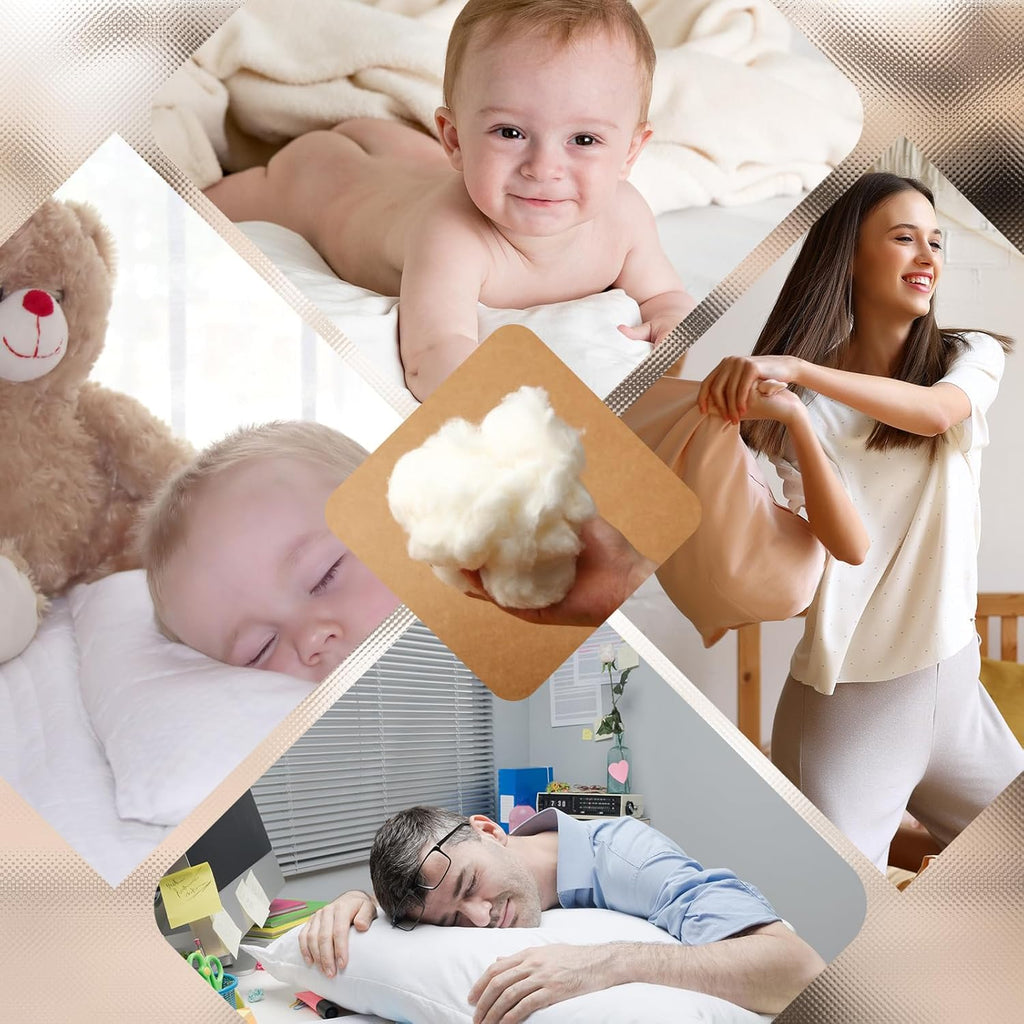 Wesnoy Cotton Stuffing - 500g Natural Fiber Filling for Stuffed Animals & Pillows | Soft & Versatile