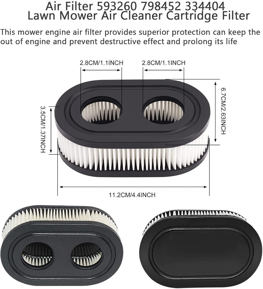 Skiennix Air Filter - Premium Replacement for Lawn Mower Engines | Fits 500EX, 550EX, 575EX & More (2 Pcs)