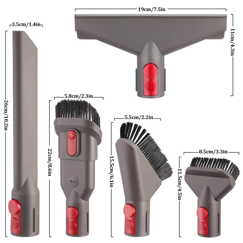 POMBEU for Dyson Vacuum Attachments Parts Kit V8 V11 V15 V12 V10 V7 Gen5 Cordless Replacement Head, Deep Cleaning of Multi-Functional Accessories, Suitable for Various Settings Such as Homes & Cars