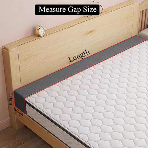 Barpoullar Bed Gap Filler for Headboard Space Filler Bed Crack Pillow Stopper Wall Side Mattress Extender Memory Foam Mattress Gap Filler King Bed 79x4x6 Inches