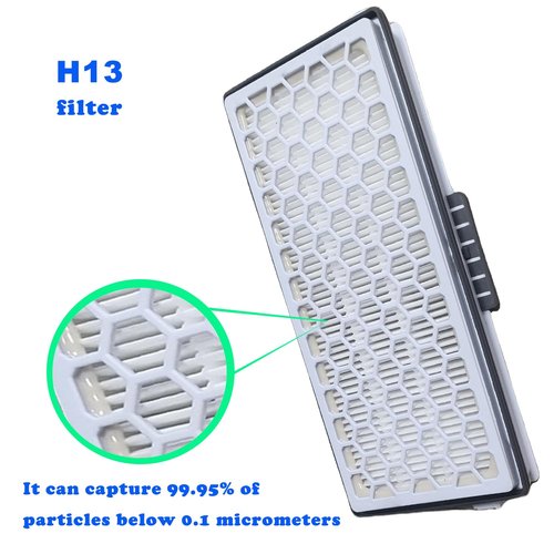 Khotilong Replacement Filter for Vacuum Cleaners,Compatible with Miele Vacuum Cleaners C2 C3 S4 S5 S6 S8 Series SF-HA 50/SF-AA 50 H13 AirClean Filter .(2 pack)