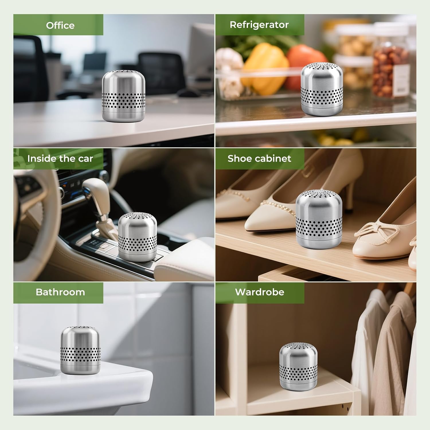 Skiennix Fridge Deodorizer | Long-Lasting Odor Eliminator - Lasts 10 Years, Nano Catalyst Technology (1 Pack)