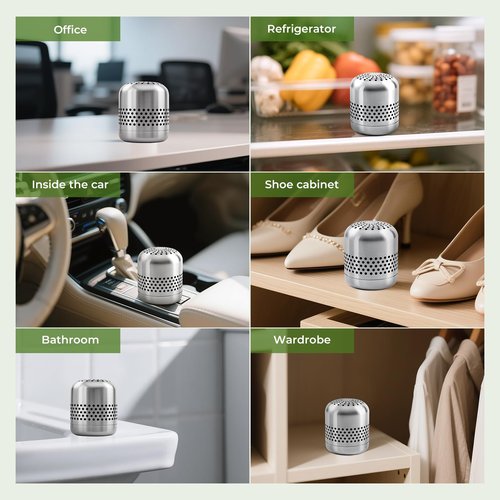 Hoopmon Fridge Deodorizer Lasts 10 Years, long-lasting Refrigerator Deodorizer Odor Eliminator - More Effective Than Baking Soda & Charcoal Bags, For Car, Closet - Nano Catalyst Technology (1 Pack)