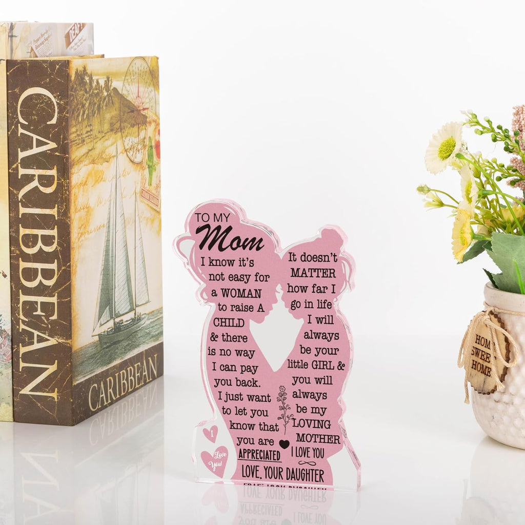 Regine Switzerland Acrylic Plaque - Best Mom Ever Gift | Unique Christmas & Birthday Ideas - 5x3in