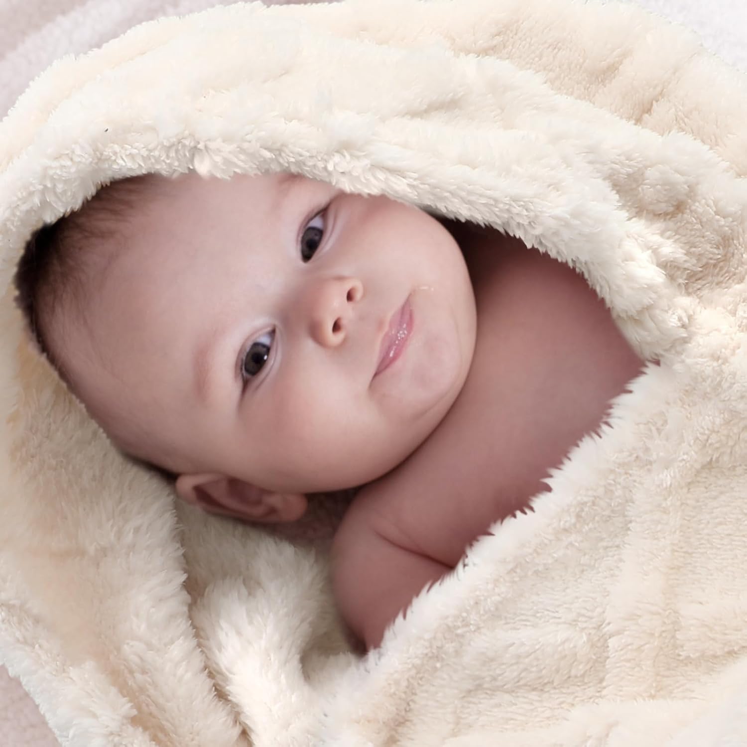 VitalCozy 4 Pcs Fleece Baby Blankets - Soft Plush Warm Receiving Blankets 30" x 40" for Infants & Toddlers