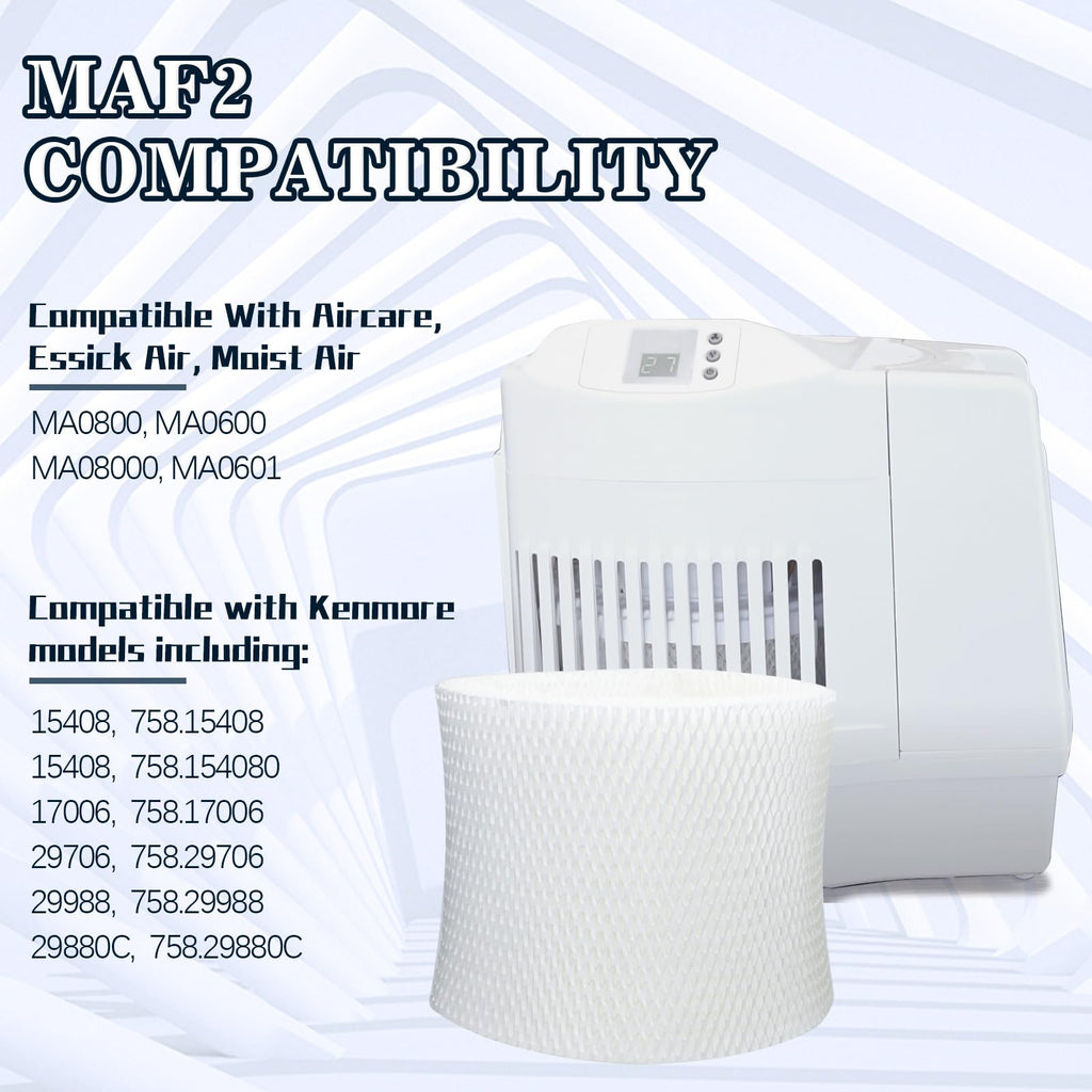 MAF2 Humidifier Wicking Filters Compatible With AIRCARE Essick Air Moist Air MA0800 MA0600 MA08000 MA0601 for Kenmore 15408 15508 154080 17006 29706 29988 Series Humidifier Replacement Filter (1-Pack)
