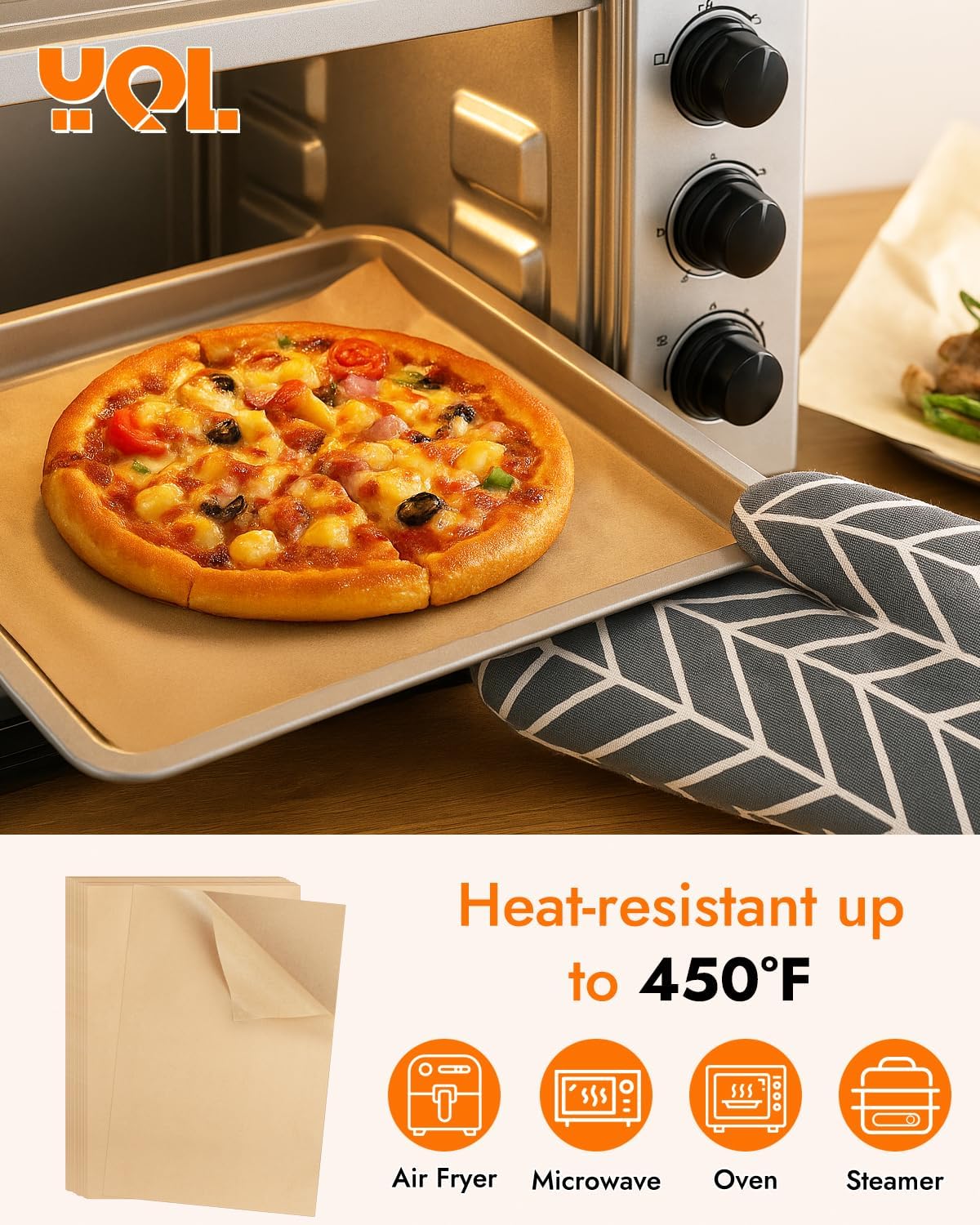 YQL Unbleached Parchment Paper Sheets - 150PCS Pre-Cut 9x13 Inch Non-Toxic Baking Liners