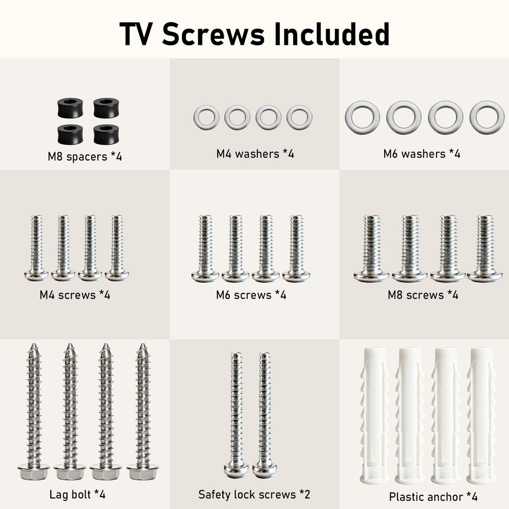 Alrhipvm Fixed TV Monitor Wall Mount for 12-43 Inches LED LCD TVs, Low Profile Small TV Mount, Flush Mount Flat Wall Bracket, Max VESA 200x200mm, Max Load 55lbs