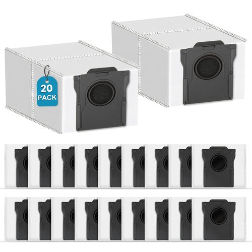 20 Pack 3.2L Large Capacity Carbon Adsorptio dust bags for Dreame X50 Ultra/X40 Ultra/X30 Ultra/L50 Ultra/L40 Ultra/L10s Ultra Gen 2/L10s Pro Ultra/P50 Pro Ultra, Vacuum Replacement Parts