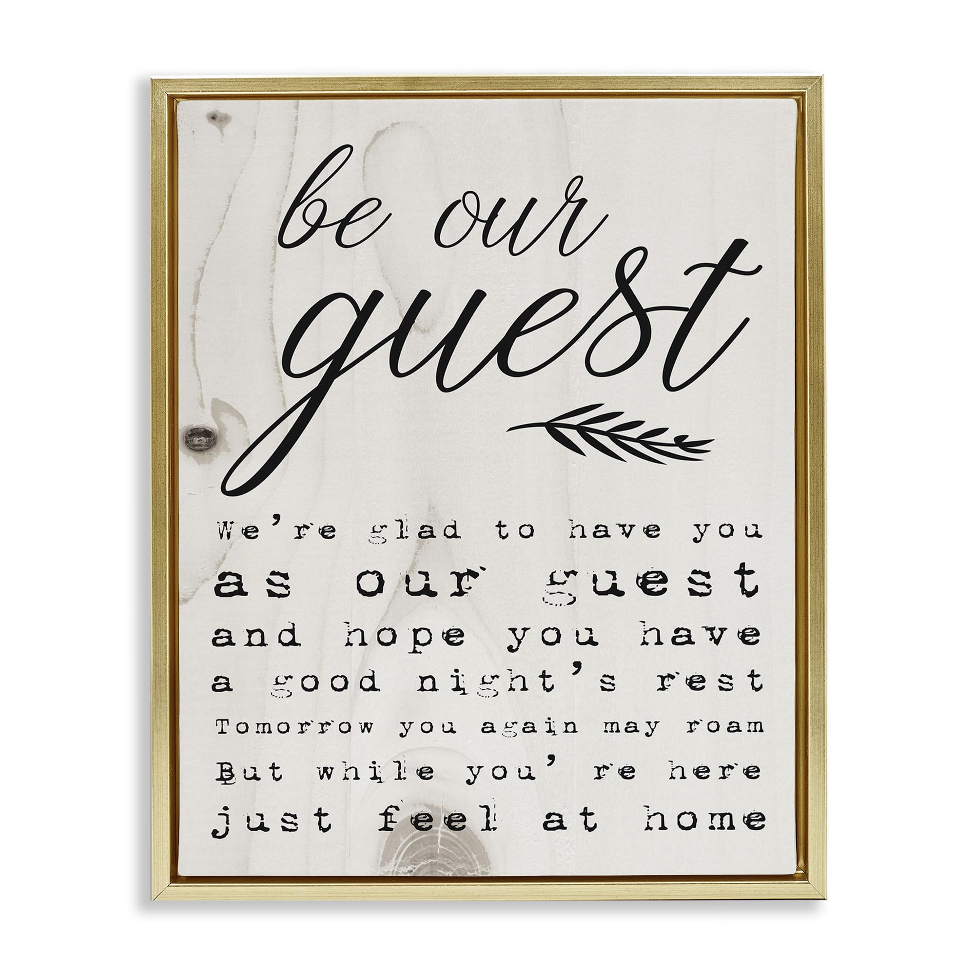 Stupell Industries Be Our Guest Poem Cursive, Design by Daphne Polselli