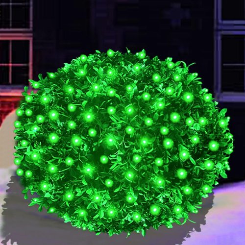 HISHINY Christmas Net Lights - 100 LED Connectable Mesh String Lights for Outdoor Decor | 5ft x 5ft Green