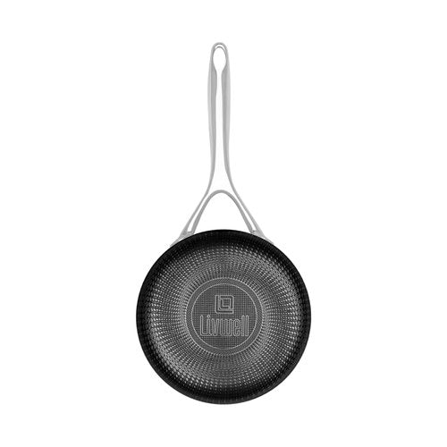 LIVWELL DiamondClad Nonstick Hybrid 1.5-Quart Saucepan with Lid - Kitchen Gifts - Pots and Pan Set Cookware - Medium Sauce Pan - Cooking and Dining - Sauce Pot with Lid - Stainless Steel Cookware Set