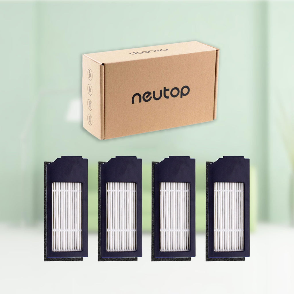 Neutop Replacement Filter Sets Compatible with Ecovacs Deebot X1 Plus/Turbo/Omni, T10 Omni/Plus, N20 Plus/Pro Plus, Robot Vacuums, 4-Pack.