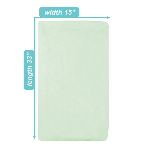 American Baby Company 15" x 33" Fitted Bassinet Sheet, 100% Natural Cotton Jersey Knit, Green, Soft Breathable, for Boys and Girls (Pack of 2)