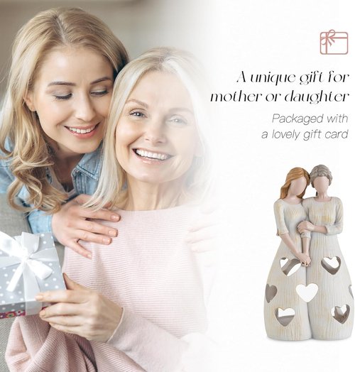 Candeldo Candle Holder for Mom - Unique Sentimental Gift from Daughter | Tealight Figurine Decor