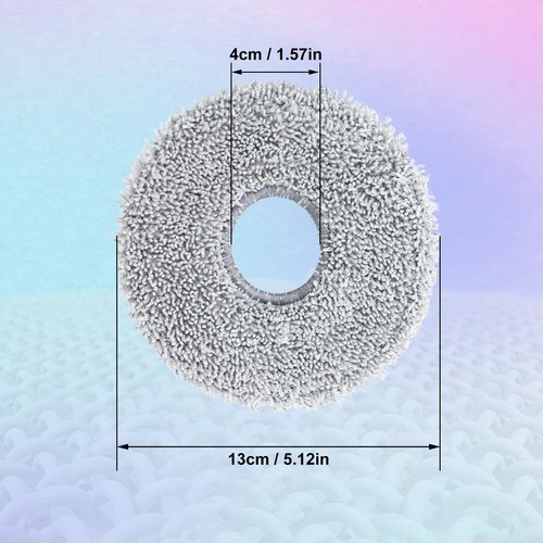 8 Pack Mop Pads for Dreame L40/X40/X50/L50/X30/L20/L40s Ultra/L10s Pro Ultra/L10s Ultra Gen2/X60 Max Ultra, for Mova V50/E40/P10/P50 Pro Ultra, Robot Vacuum Reusable Microfiber Mop Cloth Accessories