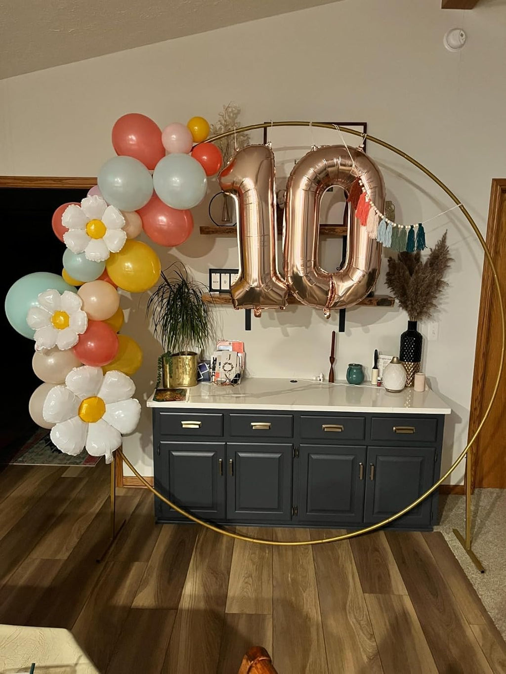 Rose Gold Number 10 Balloon - 40 Inch Giant Balloon for 10th Birthday & Wedding Celebrations