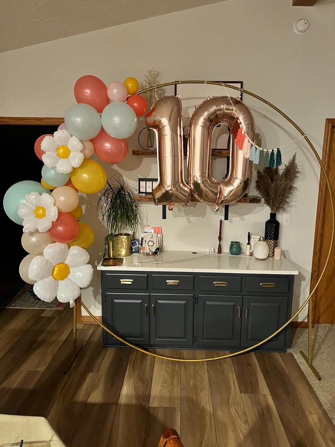 Rose Gold Number 10 Balloon - 40 Inch Giant Balloon for 10th Birthday & Wedding Celebrations