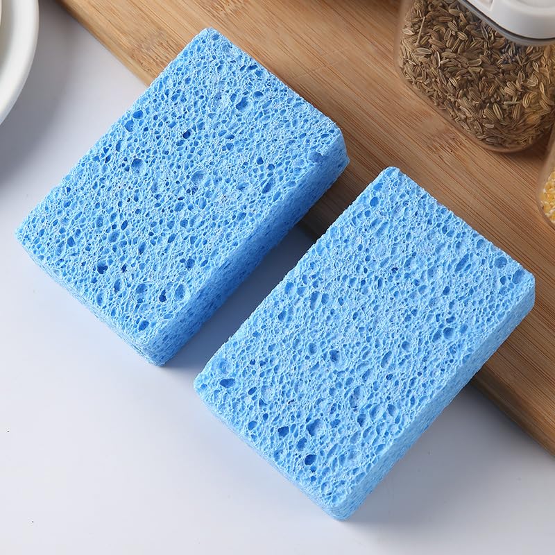 Eco-Friendly Non-Scratch Scrub Sponges - 6 Pack for Dishes