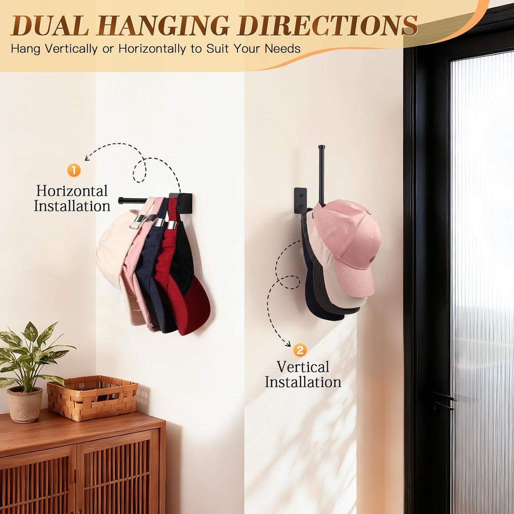 Stylisht RV Accessories Hat Organizer - 2 Pack Camper Hat Rack for Home & RV Organization