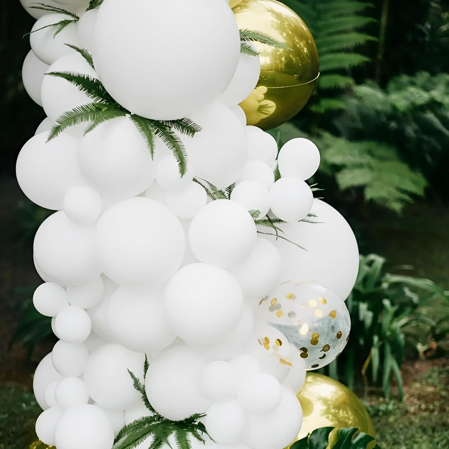 Voircoloria 90-Pack Pearl White Balloons - Versatile Sizes for Wedding, Birthday & Baby Shower Decor