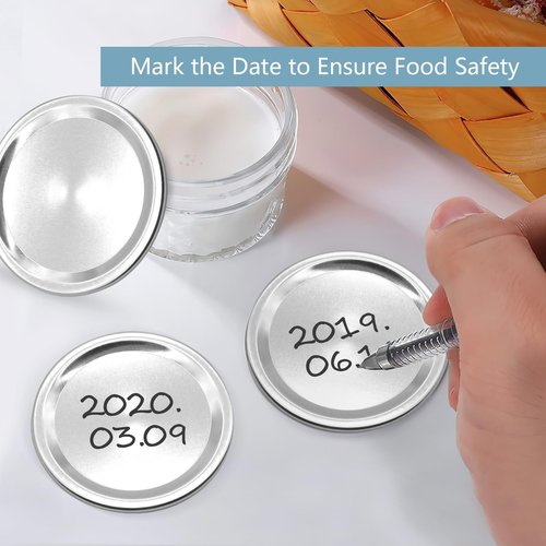 52Pcs Regular Mouth Canining Lid (70 MM/2.76 In), Split-Type Metal Canning Jar Lids for Ball Kerr Jar, Food Grade Material, 100% Fit & Airtight for Regular Mouth Mason Jar Lids
