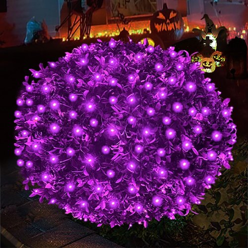 HISHINY 100 LED Purple Halloween Net Lights - 5ft x 5ft Waterproof Design for Outdoor & Indoor Decor