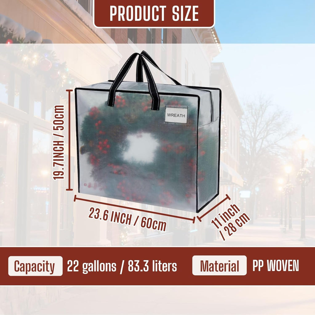 VENO Heavy Duty Moving Bags - 22 Gallon Storage Totes for Camping, Clothes & Bedding | 4 Pack
