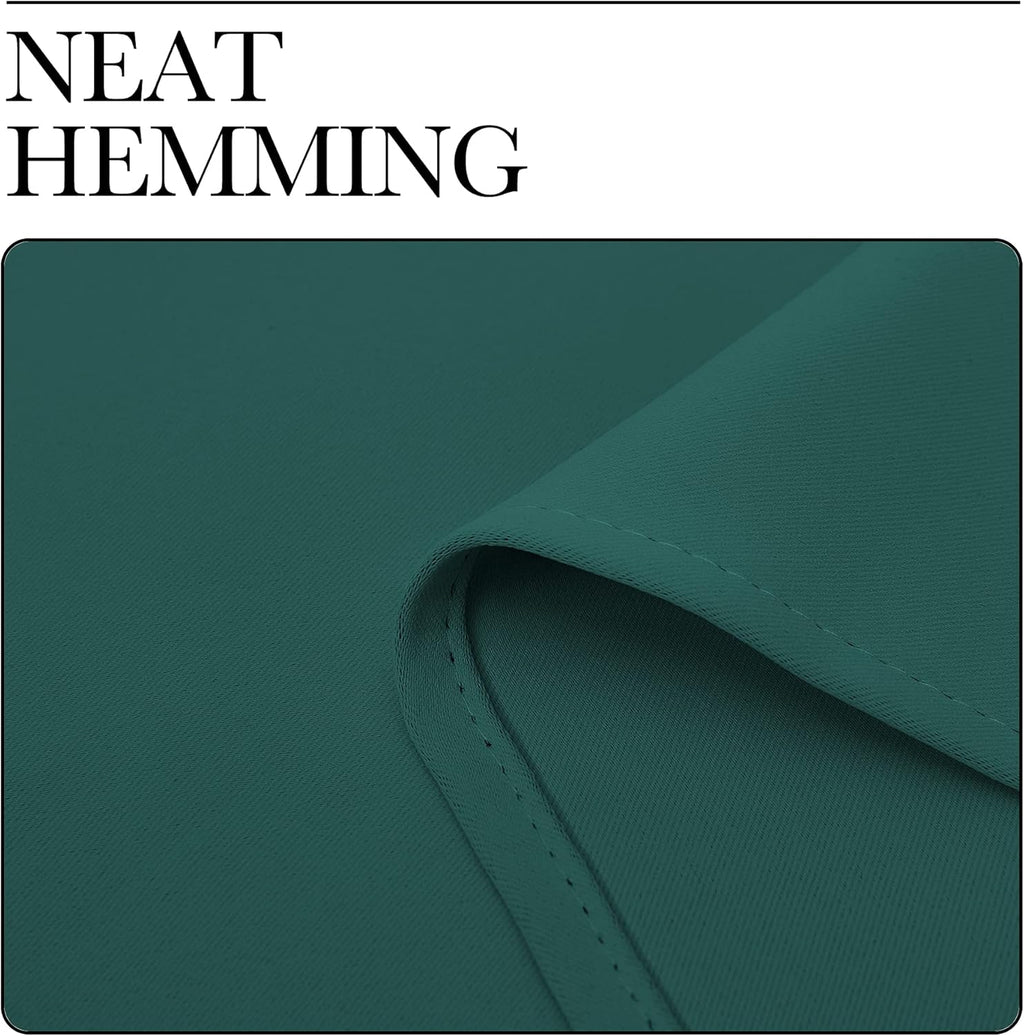 NICETOWN Thermal Insulated Blackout Curtains - Solid Grommet Design for Dining Room | Hunter Green, 42x63-Inch (1 Pair)