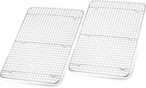 Foraineam Stainless Steel Cooling Rack - Large 11.5 x 16.5 Inch Baking Rack for Cooking & Roasting