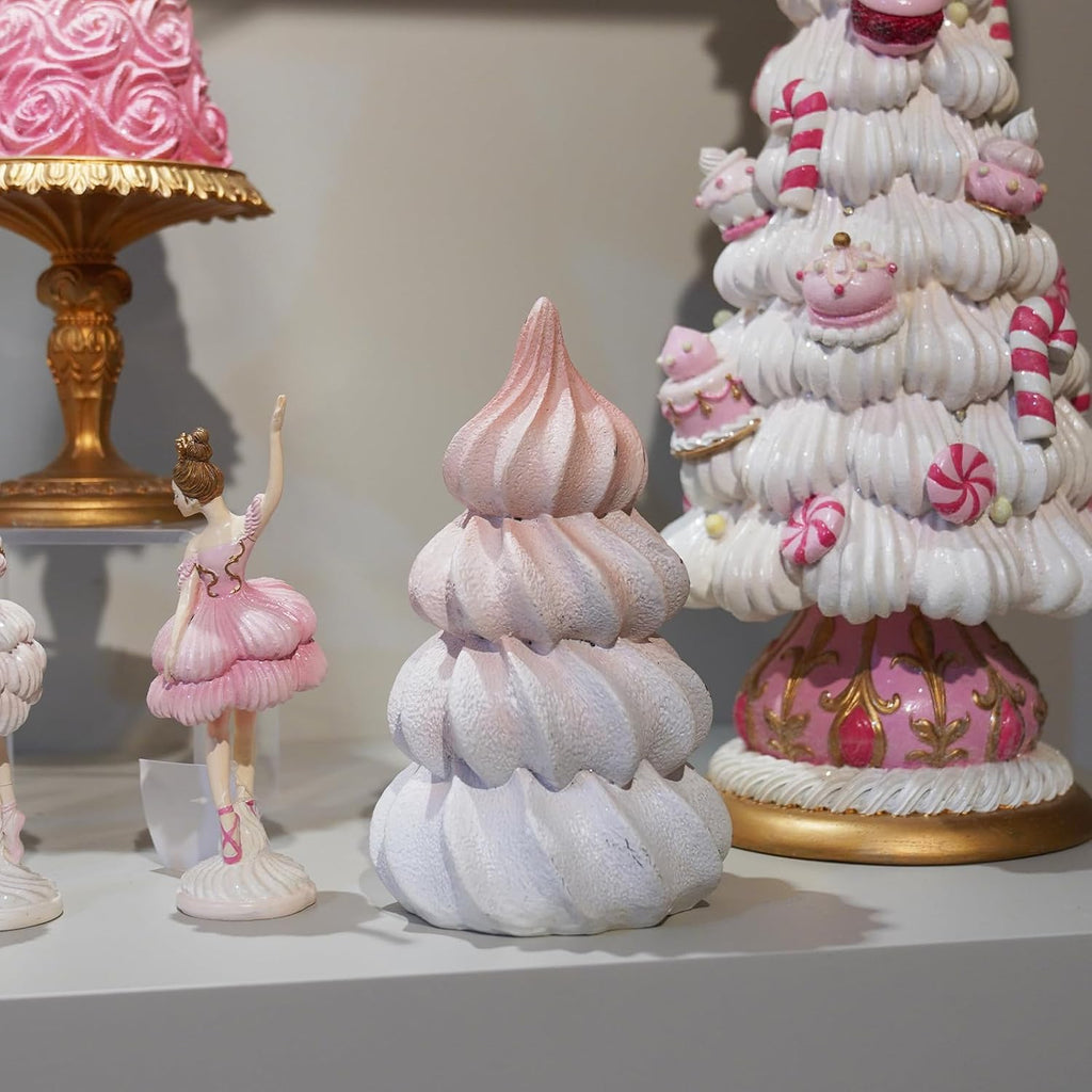 Resin Fantasy Meringue Tree Ornaments by Christmas Decorations | Unique Indoor Home Decor for Dining Table, Desk & Shelf - 10 x 10 x 17