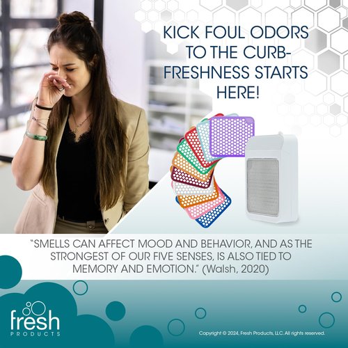 Fresh Products ourfreshe Plug In Air Freshener 30 Day Replace Messy Aerosols with Dry Fragrance For Use in Medium Sized Spaces White Dispenser 1 Pack