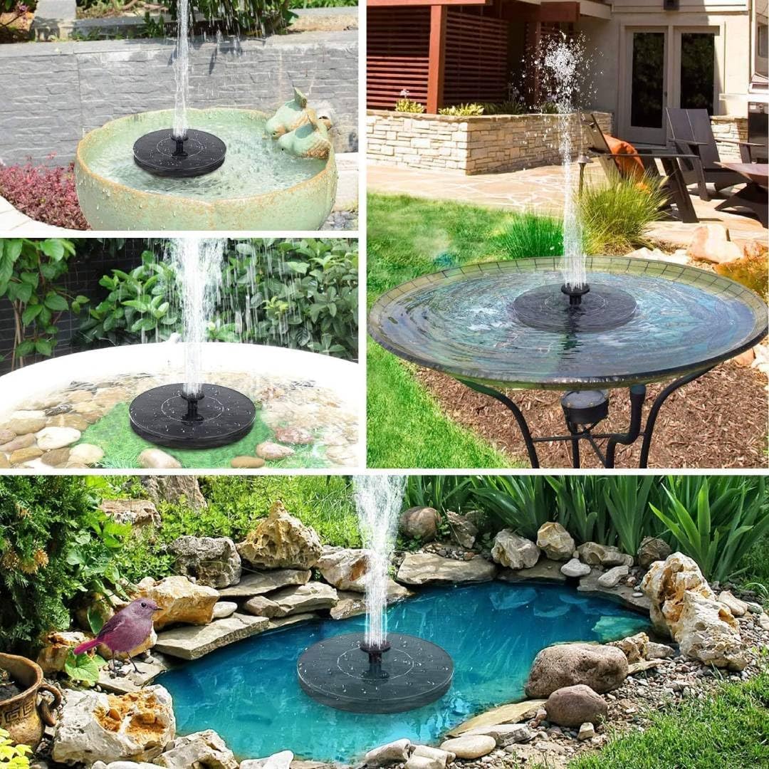 Solar Bird Bath Fountain Pump by 9V | 3.5W Free Standing Solar Panel Water Sprinkler for Garden