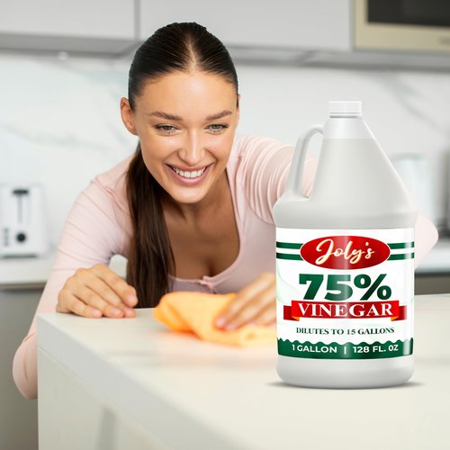 Joly's 75% Vinegar Extra Strong- 1 Gallon - Concentrated Acetic Acid - All Natural Multipurpose-Vinegar for cleaning and Home use-128oz