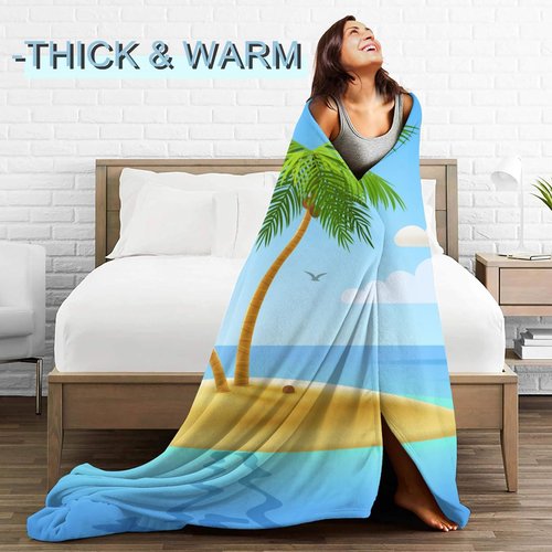 ainori Basketball Hoop and Balls Flannel Blanket - Dynamic Sports with Swishing Hoops and Flying Basketballs Throw - Soft Cozy Gifts Blankets for Sport Lovers, Kids,Game Room Decor 50x60in