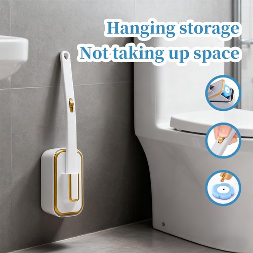 SOPAMI Disposable Toilet Brush System with Holder & 30 Refill Heads, Toilet Wand Kit for Easy and Hygienic Cleaning, No-Mess Toilet Bowl Cleaner with Storage Caddy, Wall Mounted for Bathroom, RV, Tub